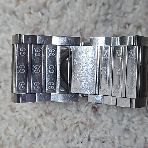 Gucci Watch Reversible Flip Band Silver Brown Bangle Bracelet - Picture 8 of 8